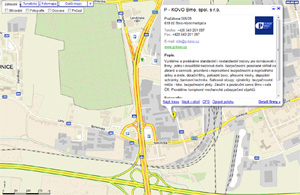 Mapa P-KOVO Brno, spol. s r.o.